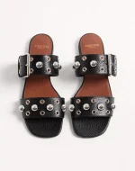 Valentino Nellcôte Slide Sandal In Grainy Calfskin - Image 5
